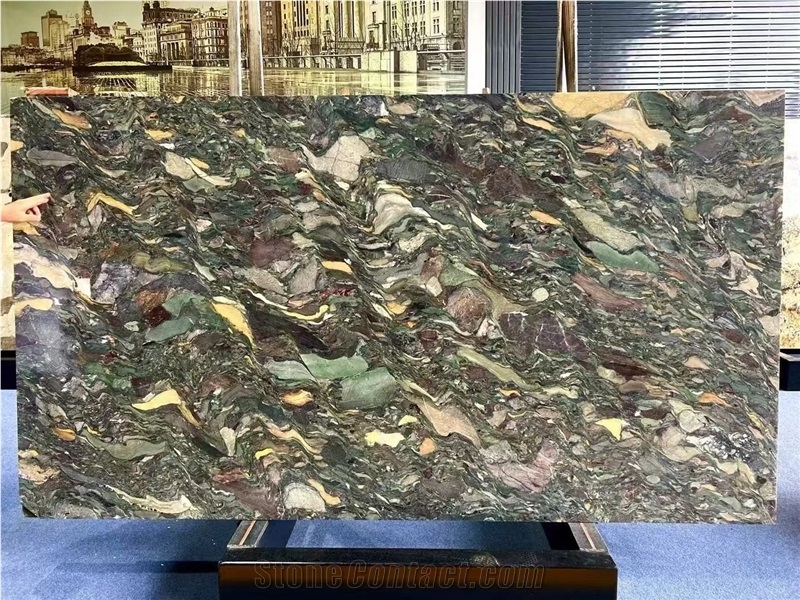 Four Seasons Green Marble Slab Tiles