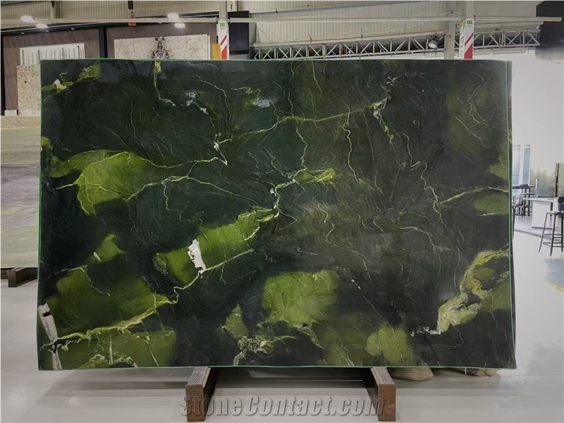 Brazil Avocatus Quartzite Tile And Slabs Dark Green Slab