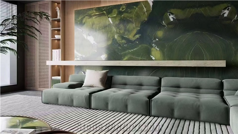 Brazil Avocatus Quartzite Tile And Slabs Dark Green Slab
