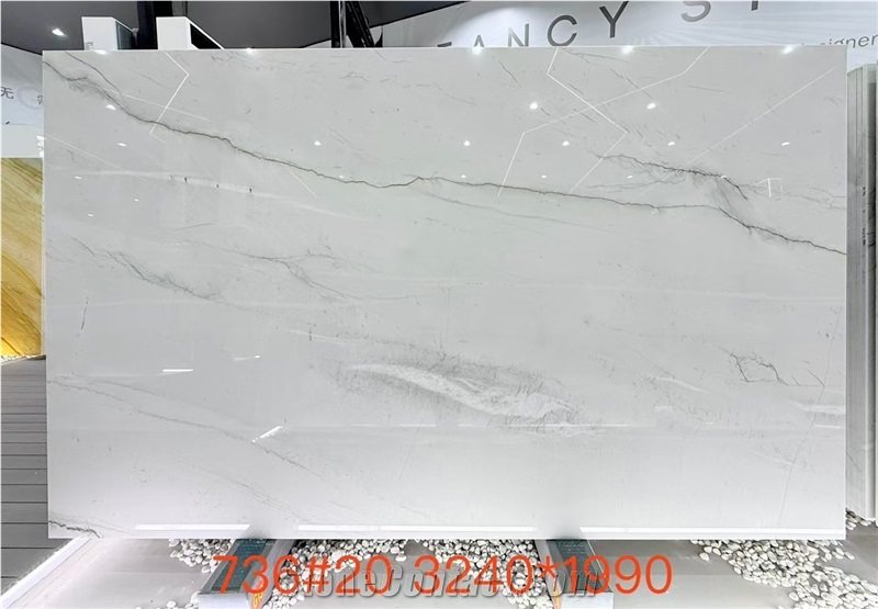 Brazil Cristal Bay Quartzite Slab Snowflake White Tiles