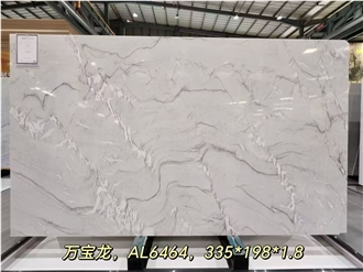 Brazil Cristal Bay Quartzite Slab Snowflake White Tiles