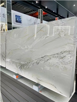 Brazil Cristal Bay Quartzite Slab Snowflake White Tiles