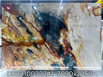 Brazil Picasso Quartzite Slabs Bookmatch Wall Panels