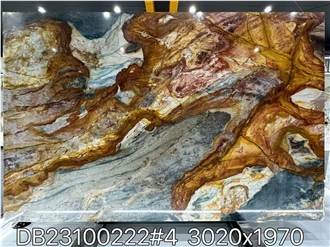 Brazil Picasso Quartzite Slabs Bookmatch Wall Panels