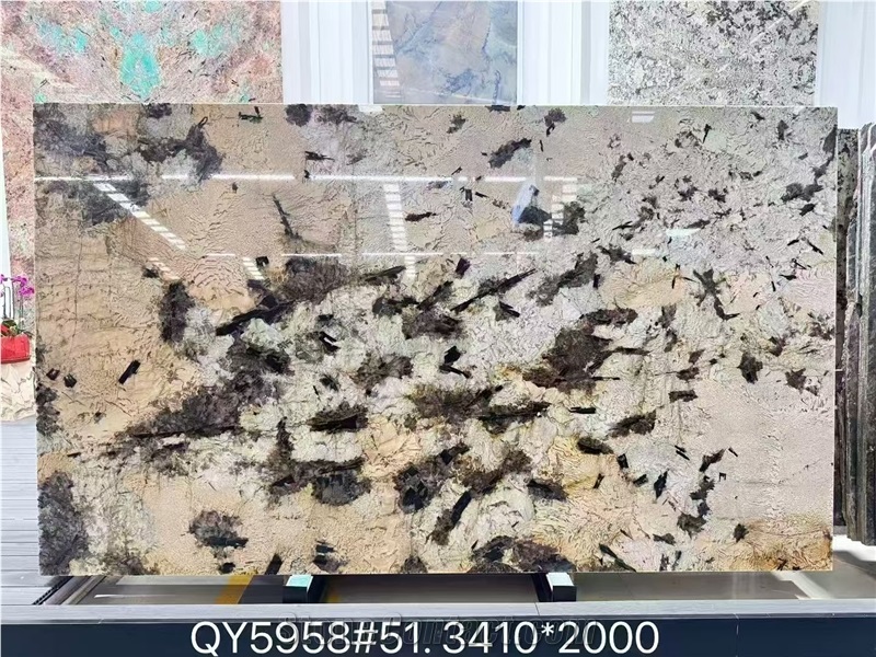 Brazil Tourmaline Granite Slabs Interior Floor Tile