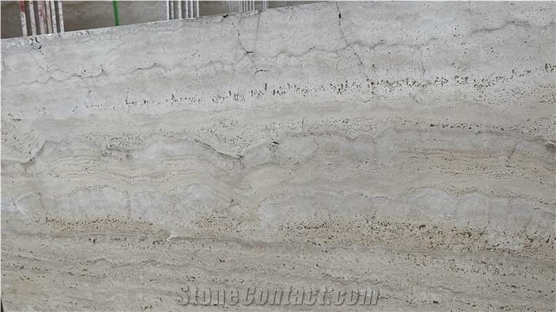 Iran Super White Travertine Slab Wall Cladding Tiles