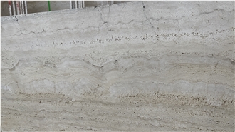 Iran Super White Travertine Slab Wall Cladding Tiles
