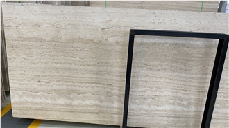 Iran Super White Travertine Slab Wall Cladding Tiles