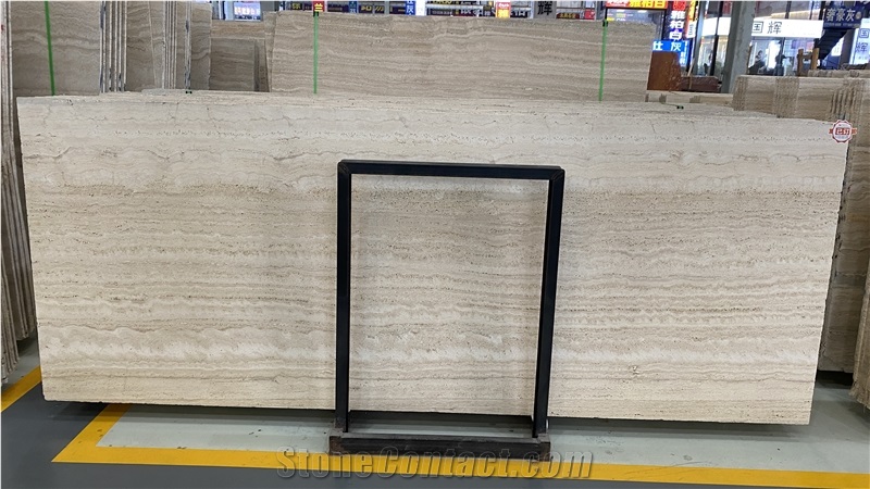 Iran Super White Travertine Slab Wall Cladding Tiles