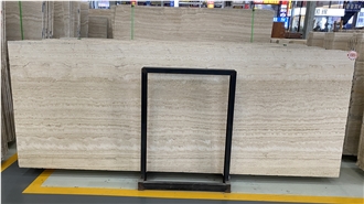 Iran Super White Travertine Slab Wall Cladding Tiles