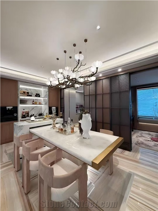 Italy Light Palissandro White Marble Slab And Interior Wall Tiles