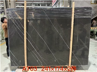 Pietra Grey Marble Slabs, Cut-To-Size Floor Tiles