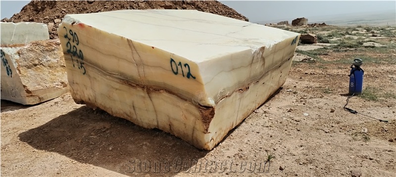 Ghorveh White Onyx Blocks From Qorveh Mines, Sanandaj
