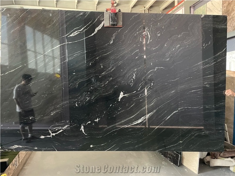Brazilian Arabescato Nero Quartzite Slabs
