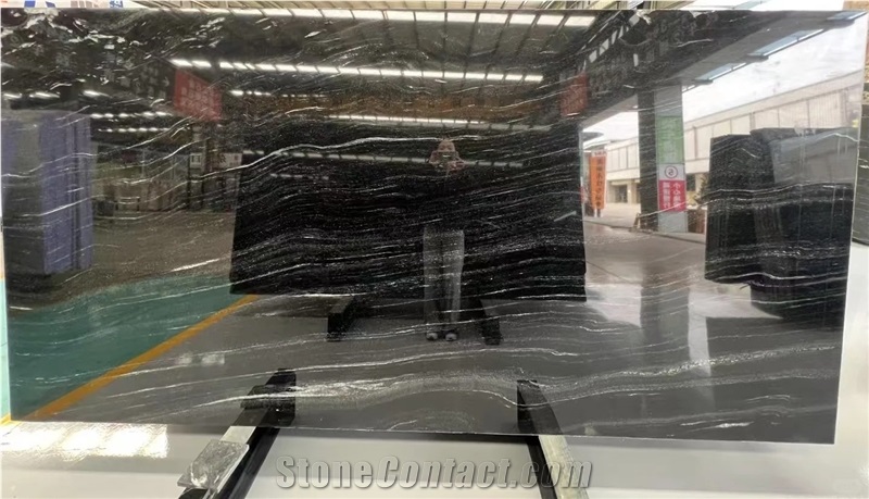 Brazilian Arabescato Nero Quartzite Slabs