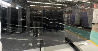 Brazilian Arabescato Nero Quartzite Slabs