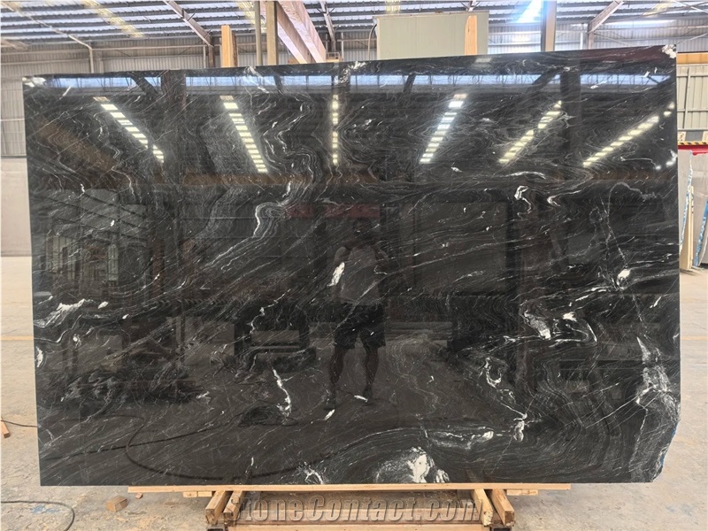 Brazilian Arabescato Nero Quartzite Slabs