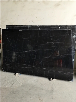 China Black Marquina Marble Slab Tiles
