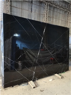 China Black Marquina Marble Slab Tiles