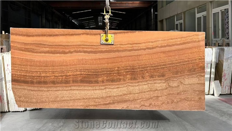 China Redwood Grain Marble Slabs