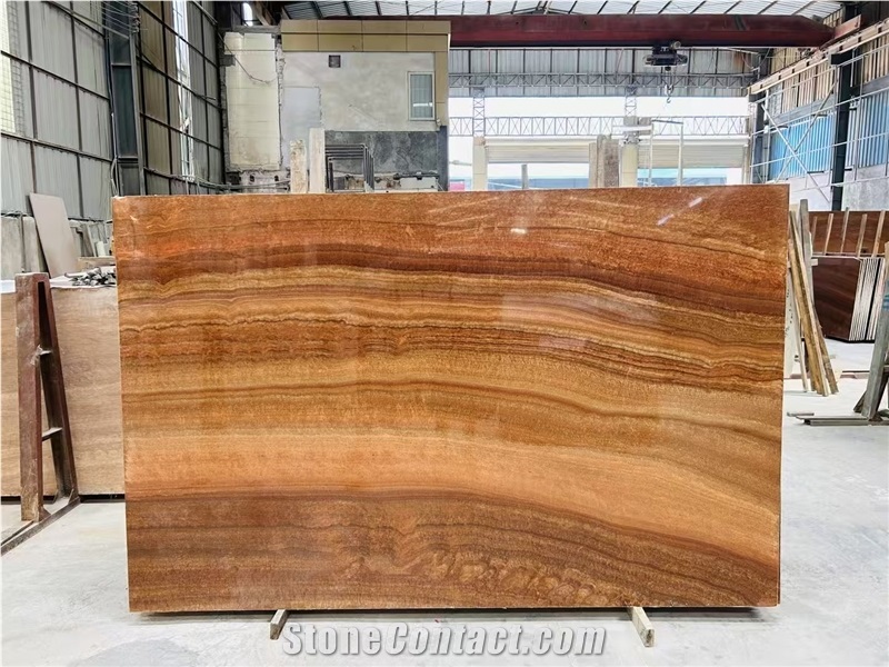 China Redwood Grain Marble Slabs