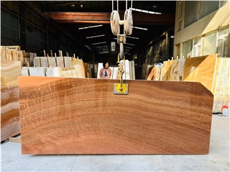China Redwood Grain Marble Slabs