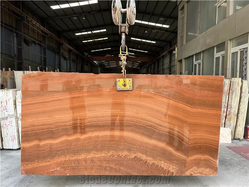 China Redwood Grain Marble Slabs