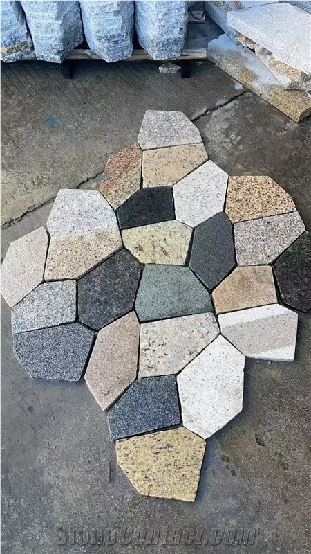 Chinese Factory Outdoor Granite Ice Crack Flagstone Pavers