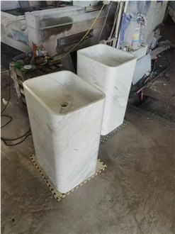 Factory Marble Basin With Pedestal