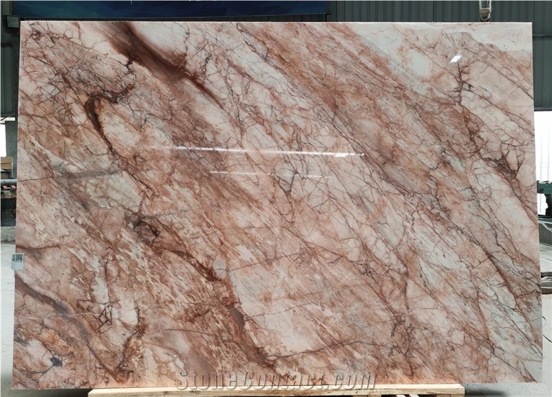 Four Season Pink Marble Slabs For Home Decoration