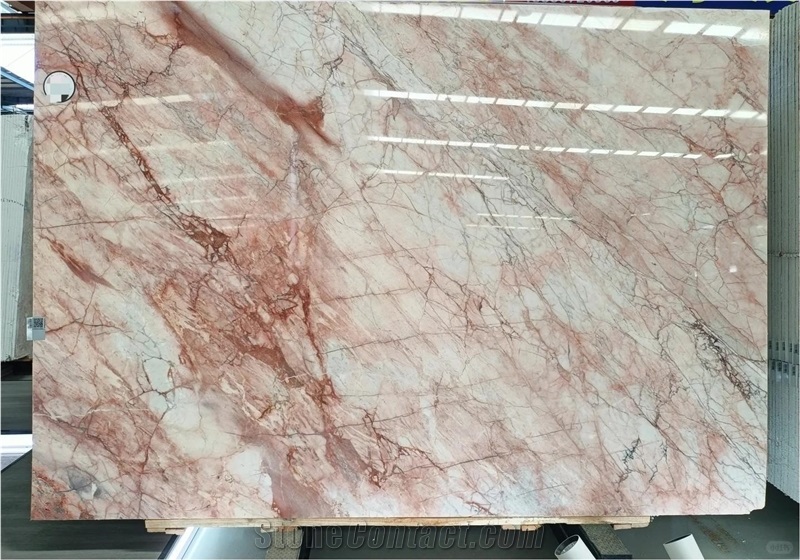 Four Season Pink Marble Slabs For Home Decoration