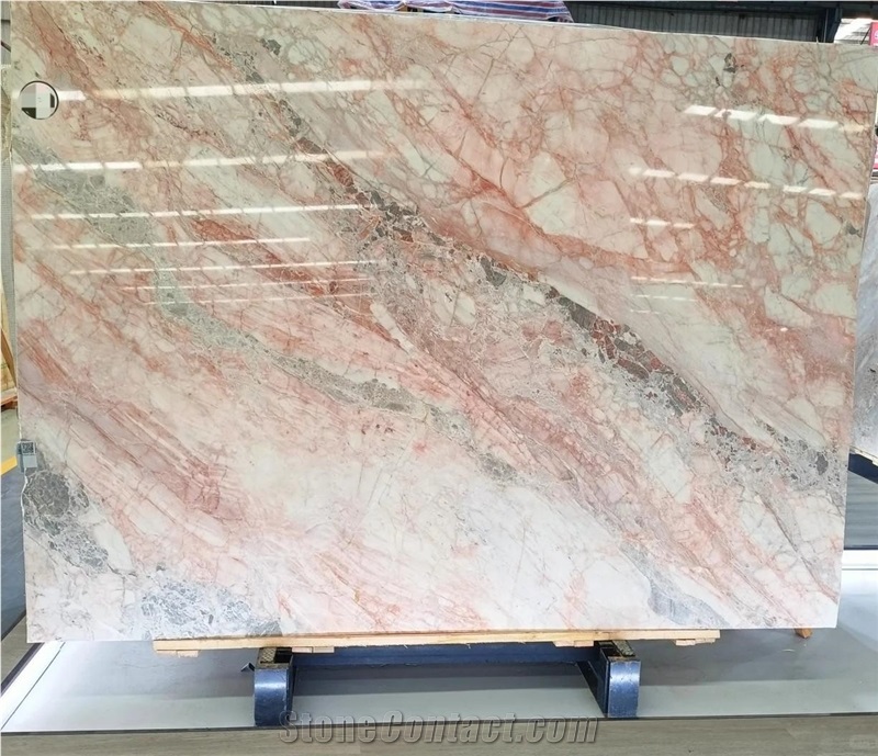 Four Season Pink Marble Slabs For Home Decoration