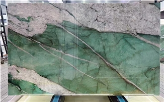 Fuchsite Crystal Quartzite Slabs For High-End Decoration