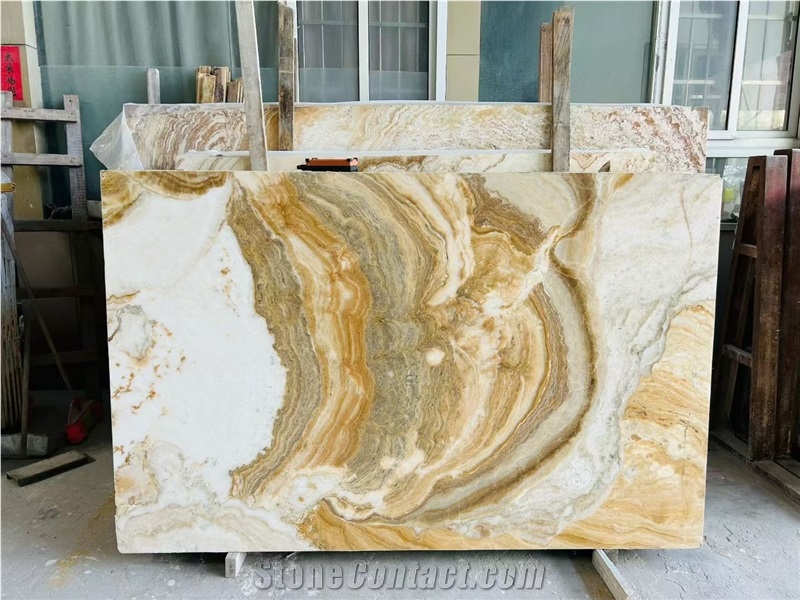 Iran White Onyx Slabs Polished