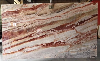 Monica Red Marble Slabs - Arabescato Orobico Rosso Marble