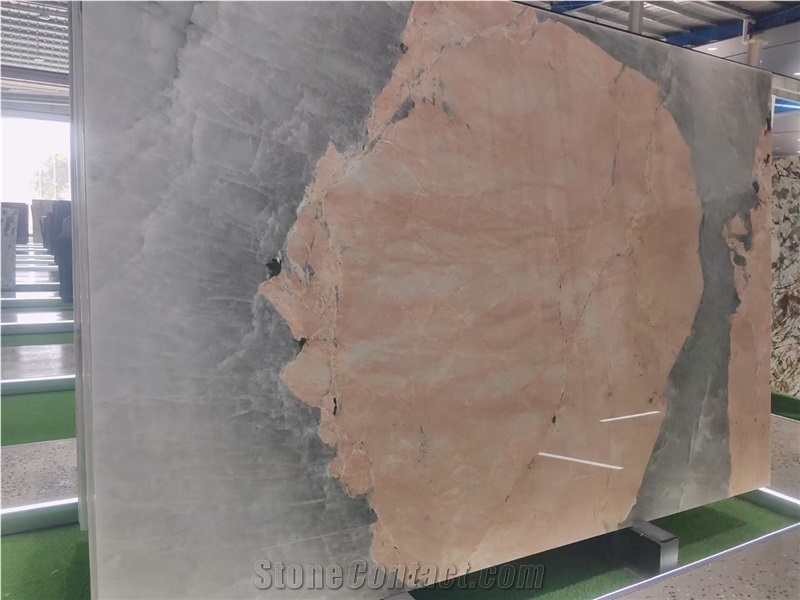 Pandora Pink Quartzite Slabs For Decoration