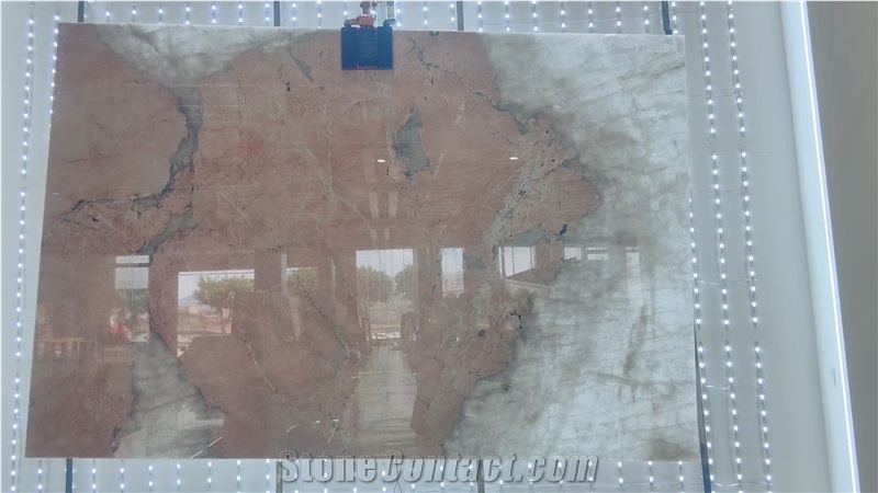 Pandora Pink Quartzite Slabs For Decoration