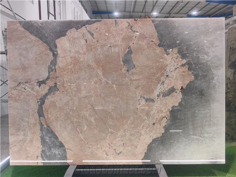 Pandora Pink Quartzite Slabs For Decoration