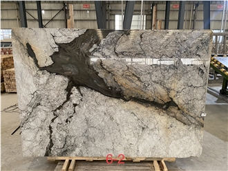 Natural Fantasy Calacatta Iron White Marble Slabs