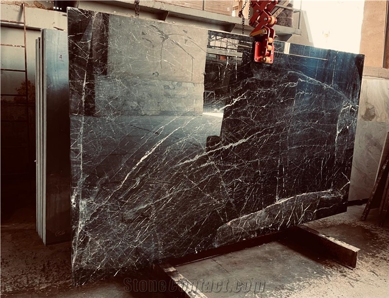 3D Black Marble Marble Slabs