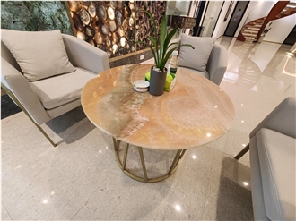 Onyx Slabs Natural  Luxury Yellow Onyx Tiles