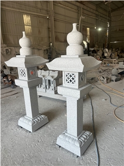 Garden Grey Granite Stone Lantern