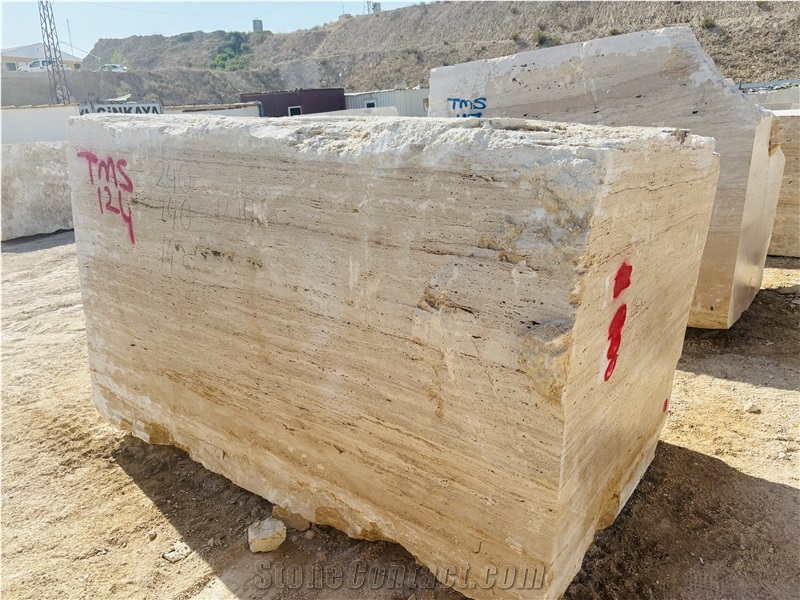 Classic Light Beige Travertine Blocks