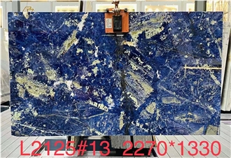 Blue Sodalite Stone Luxury Cloisonne  Quartzite Slabs