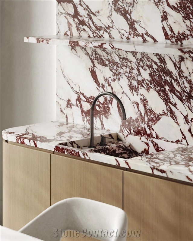 Bvlgari Calacatta Red Marble Slabs