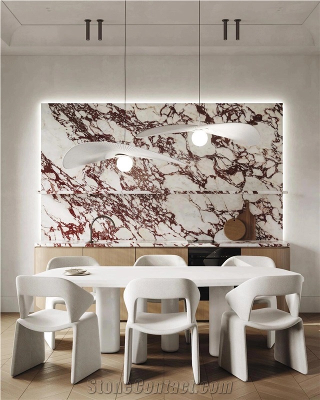 Bvlgari Calacatta Red Marble Slabs
