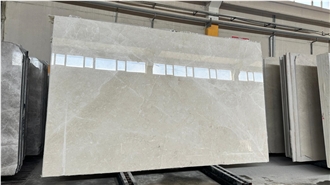 White Pearl Beige Marble Polished Slabs