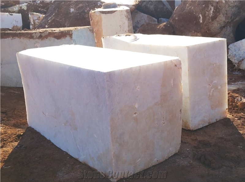 Natural Crystal White Tanzania White Marble Blocks