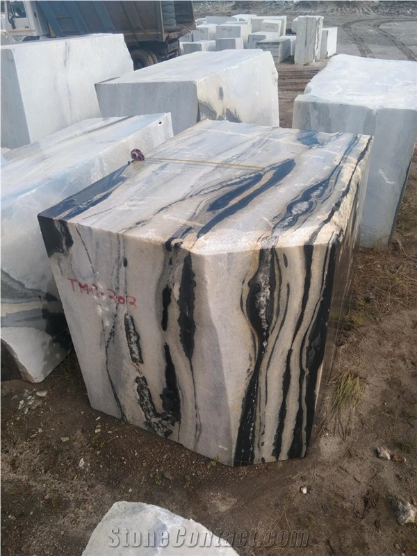 Natural Crystal White Tanzania White Marble Blocks
