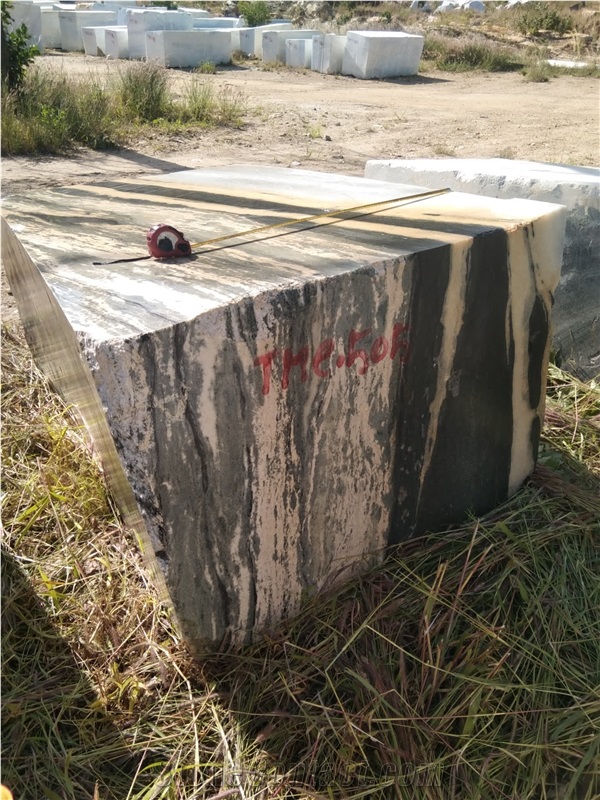 Natural Crystal White Tanzania White Marble Blocks